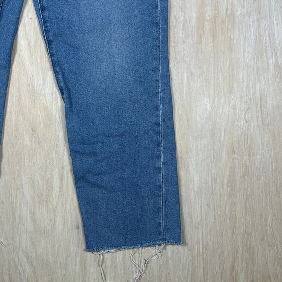 J Crew Essential Straight Jean Denim Women's Blue High Rise Casual Jeans 32 - Picture 3 of 15
